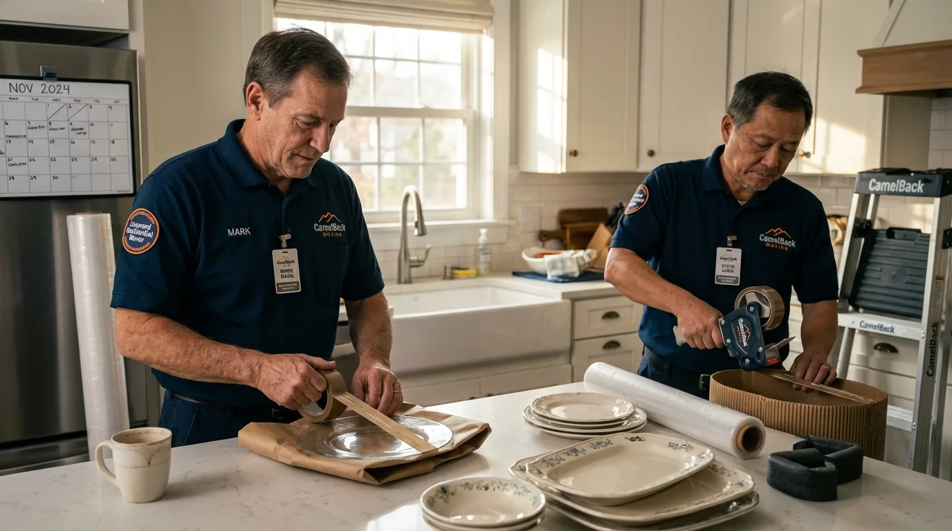 Professional crew packing kitchen dishware in Saint Maries, ID